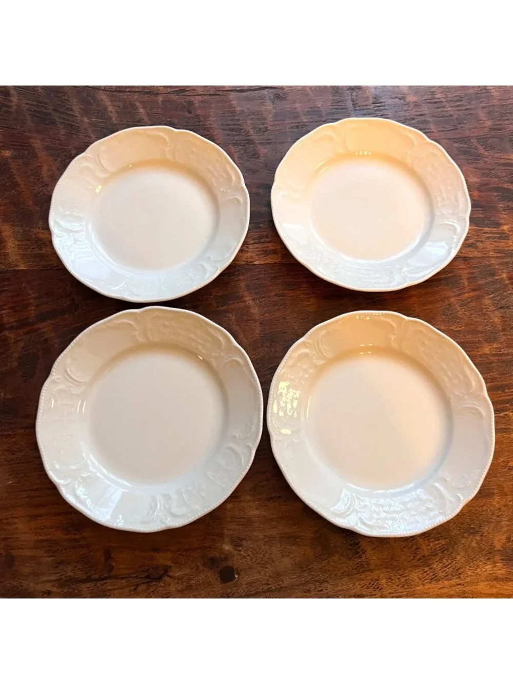 Four Rosenthal Continental White Sanssouci Desert Plates